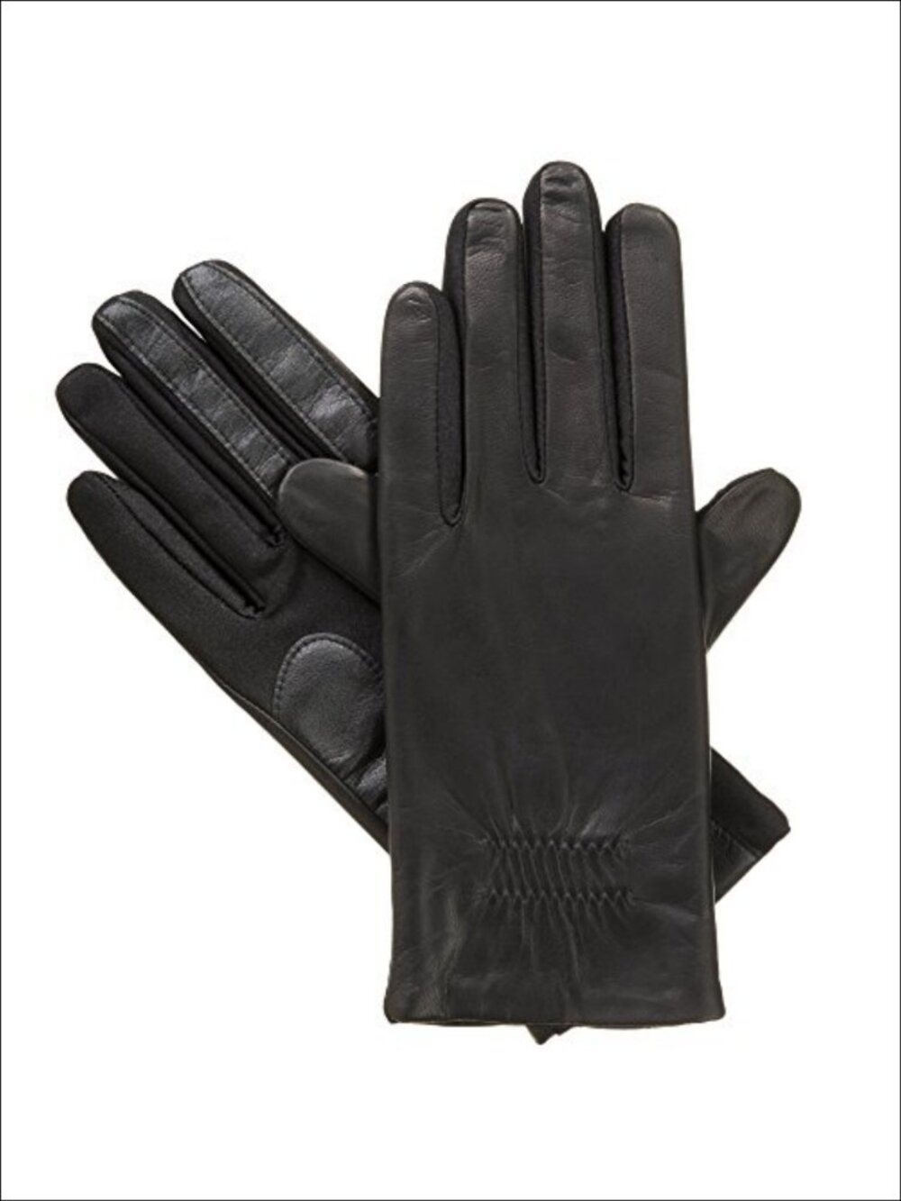 Genuine Leather Touchscreen Cold Weather Gloves Fleece Lined